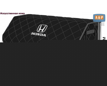 Органайзер-саквояж "Союз Премиум" в багажник Honda (Хонда), размер XXL. Цвет: черный с серой прострочкой Ромб.