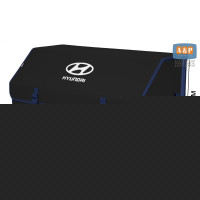 Органайзер-саквояж "Союз" в багажник Hyundai (Хендай), размер XL Plus. Цвет: черный с синей окантовкой.