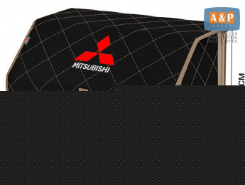Органайзер-саквояж "Союз" в багажник Mitsubishi (Митсубиши), размер L. Цвет: черный с бежевой прострочкой Ромб.