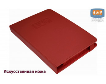 Папка для сервисной книжки и автодокументов "Престиж". Формат А5. Искусственная кожа. Цвет: красный.